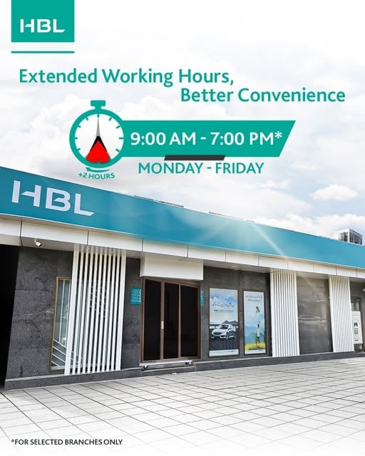 Habib Bank Limited announces extended hours for select branches