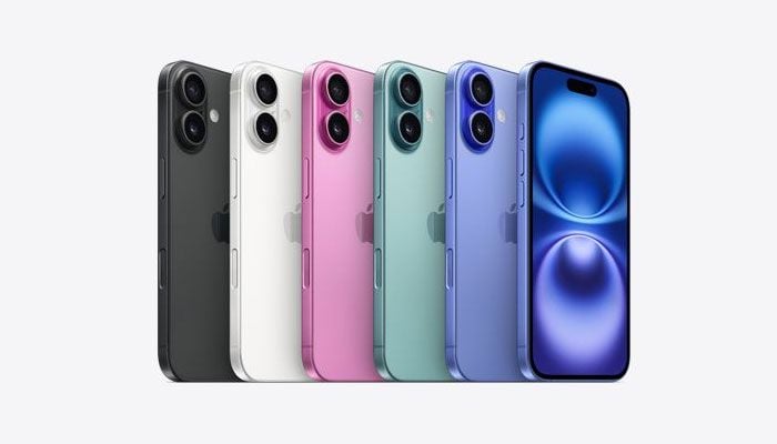 An undated image of iPhone 16. — Apple