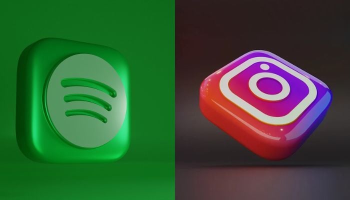 An undated image of spotifu (left) and Instagram (right). — Pixabay/Canva