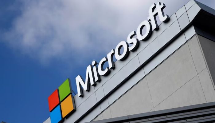 An image of Microsoft logo seen in Los Angeles, California, June 14, 2016. — Reuters
