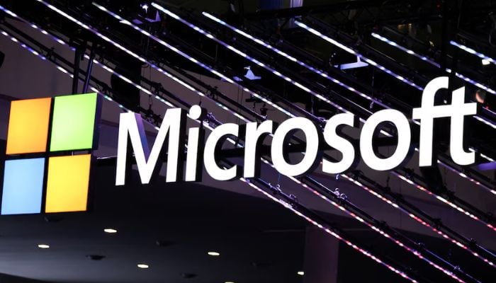 An image of Microsoft logo is seen at the Mobile World Congress (MWC) in Barcelona, Spain February 27, 2024. — Reuters