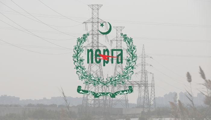 An undated image of a power transmission tower, alongside Nepra logo. — Canva