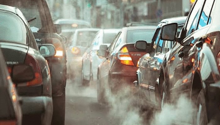 An undated image of cars emitting smoke. — APP