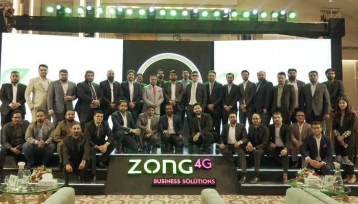 An image of Zong 4G team at Z SAIS Cloud Karachi launch event on July 15, 2025. — Supplied