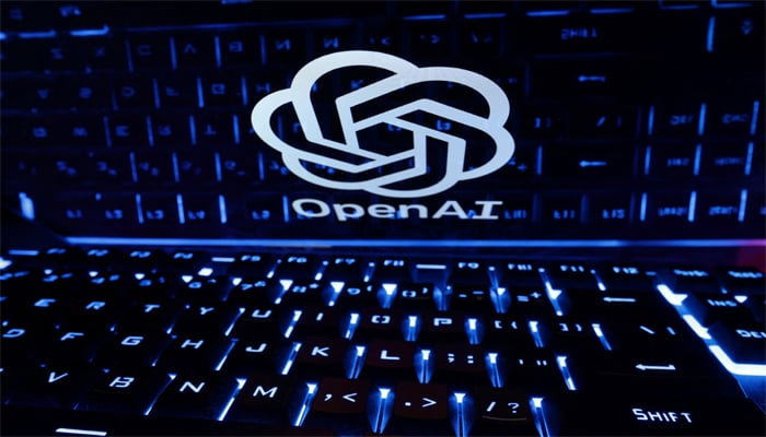 A keyboard is placed in front of a displayed OpenAI logo in this illustration taken February 21, 2023. — Reuters