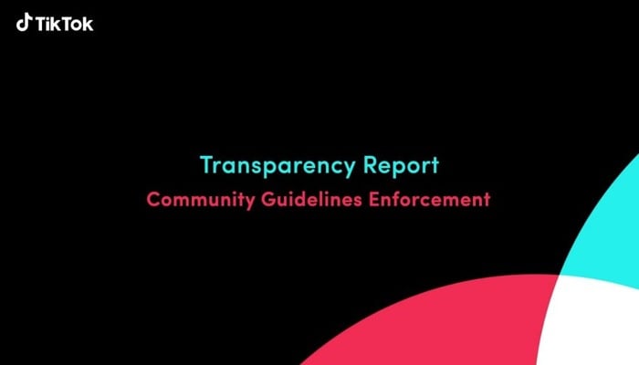 An undated image of TikToks Transparency Report. — Supplied