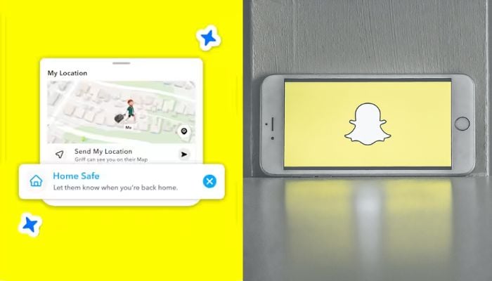 An undated image of the Snapchat Home Safe feature. — Snapchat Newsroom/Canva