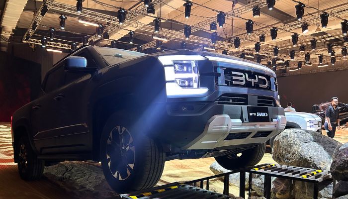 An image of BYD Shark 6 PHEV launched on July 25, 2025 in Karachi. — Picture by author