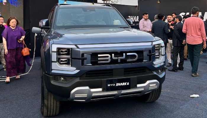 An image of BYD Shark 6 PHEV launched on July 25, 2025 in Karachi. — Picture by author