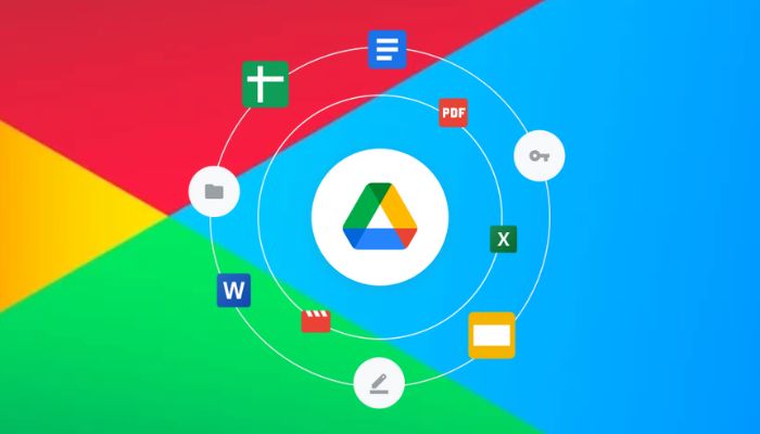 An undated image of Google Drive features. Google Drive/Canva