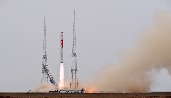 The Zhuque-2 methane-liquid oxygen rocket by China’s LandSpace launches from Jiuquan Satellite Launch Center on July 12, 2023. — Reuters