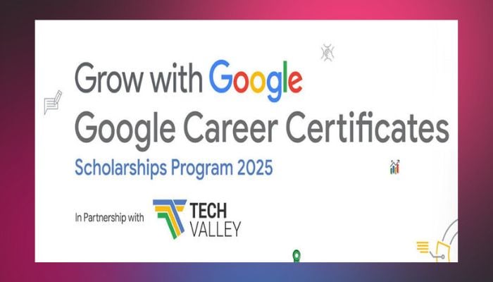 An undated image of Google Career Certificates Scholarship Programme 2025 poster. — Innovista/Canva