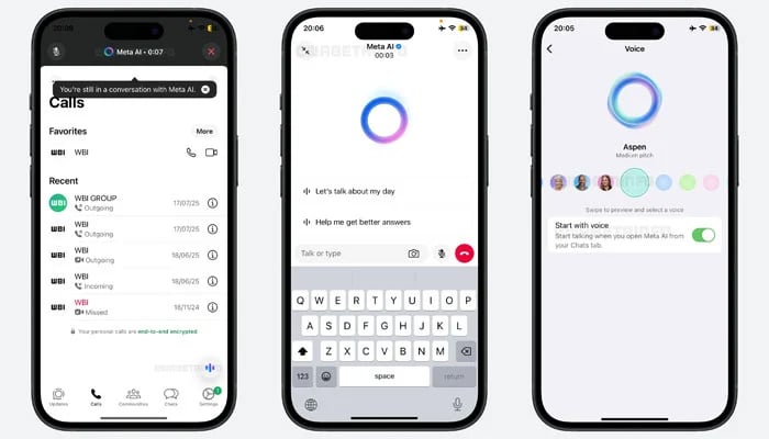 WhatsApp introduces real-time voice chat with Meta AI for iOS users