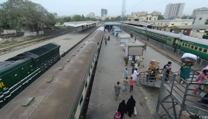 An undated image of Karachi railway station. — Getty Images