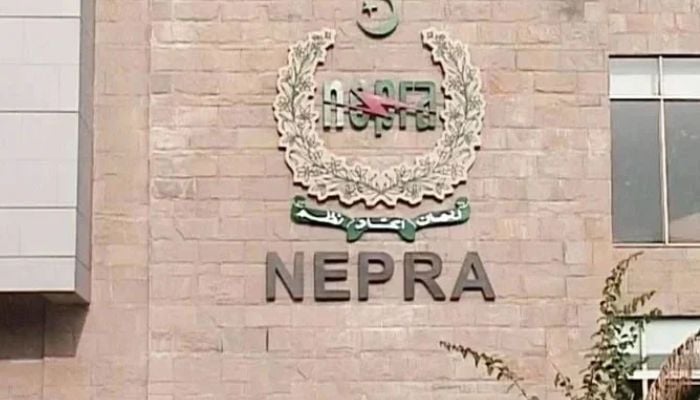 An undated image of National Electric Power Regulatory Authority (Nepra) sign on a building. — APP