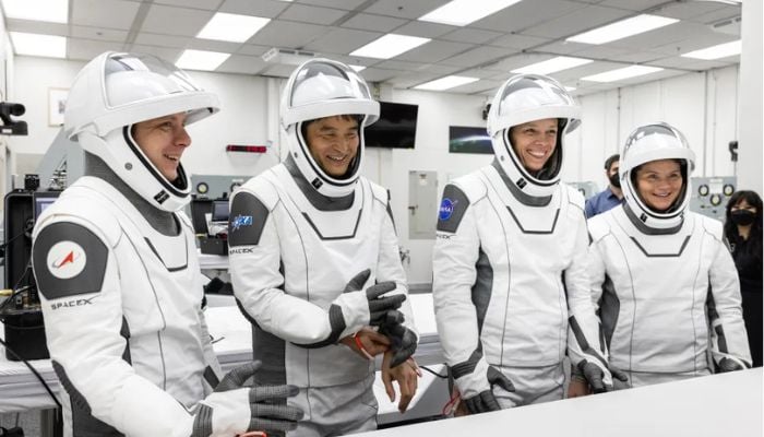 NASA’s SpaceX Crew-10 members play cards with astronaut chief Joe Acaba at Kennedy Space Centre before their ISS launch. — SpaceX