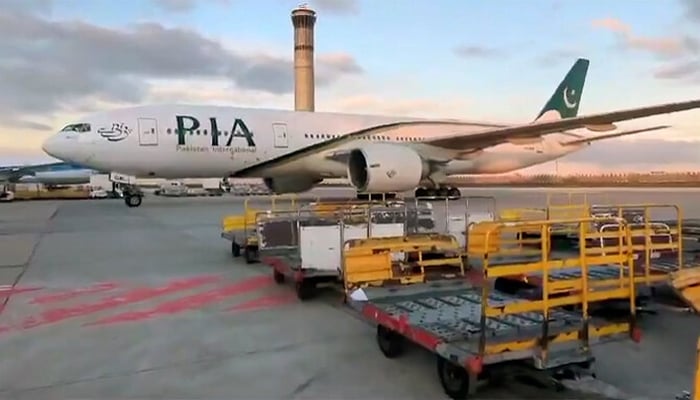 PIA plane is parked at tarmac at Paris Charles de Gaulle Airport in Paris, France, on January 11, 2025. — PIA