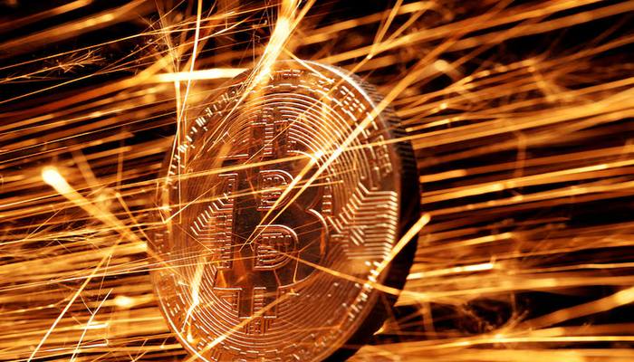 Sparks strike representation of cryptocurrency Bitcoin in this illustration taken November 24, 2024. — Reuters