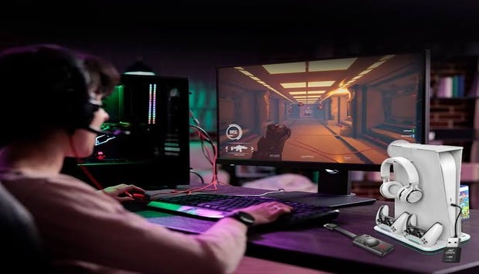An undated image of a gamer using an Ant Esports gaming monitor. — Ant Esports