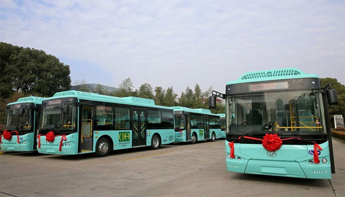 An undated image of metro buses of Islamabad. — Facebook/ CDA, Islamabad