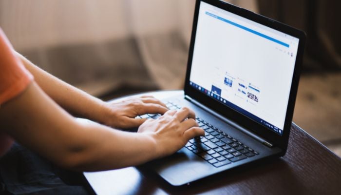 An undated image of a person using search engine. — Canva