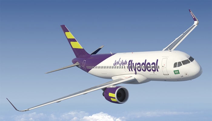 An undated image of Flyadeal plane. — Flyadeal