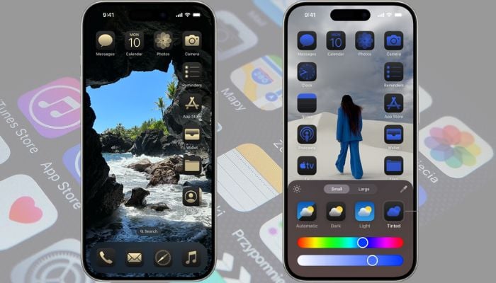 An undated image of Apples app icon customisation. — Apple/Canva