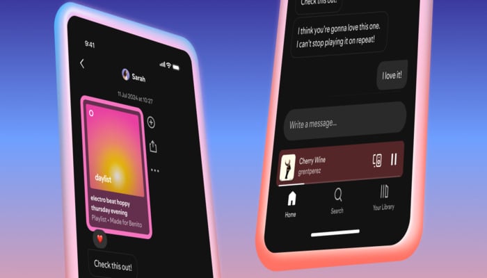 An undated image of Spotify DM feature. — Spotify