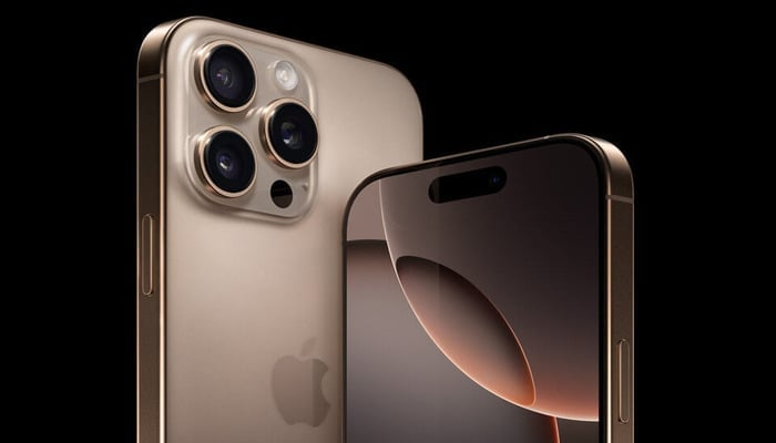 An undated image of iPhone 16 pro models. — Apple