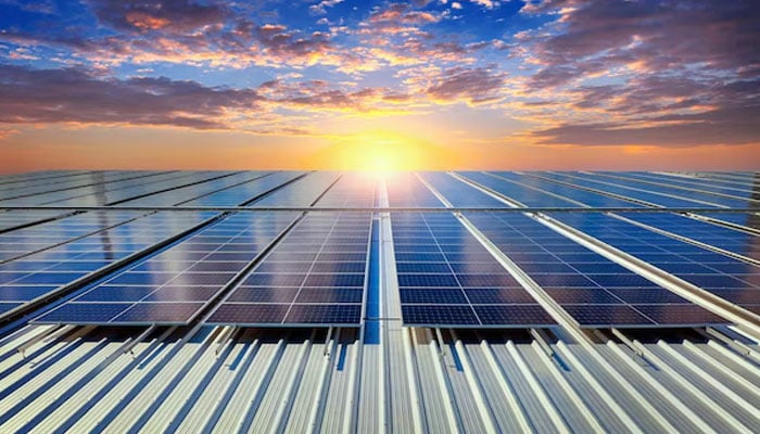 An undated image of solar panels. — Freepik