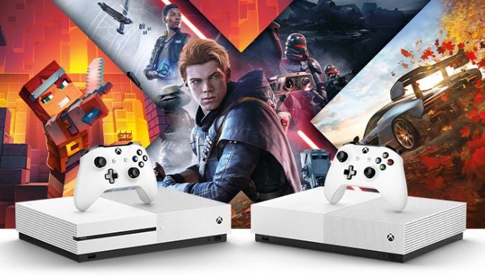 An undated image of Xbox console and games poster. — Xbox