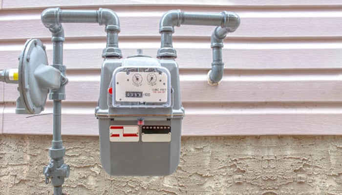 An undated image showing a gas meter. — iStock